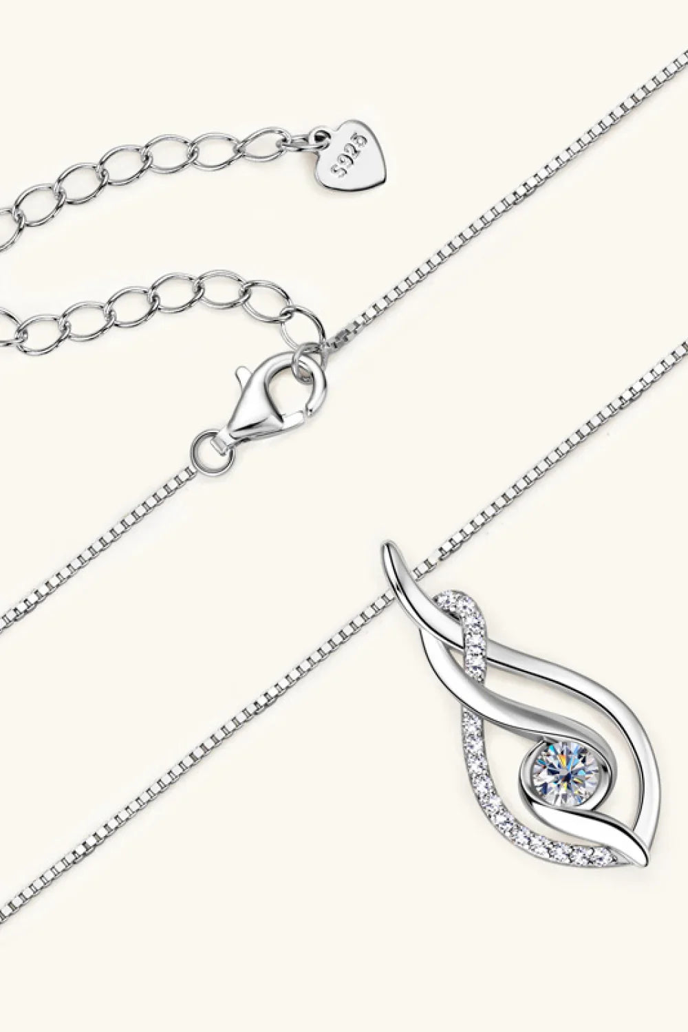 Minimalist Moissanite Sterling Silver Necklace - Southern Shores Clothing
