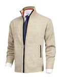 Plus Size Zip Up Ribbed Cardigan With Pockets - Southern Shores Clothing