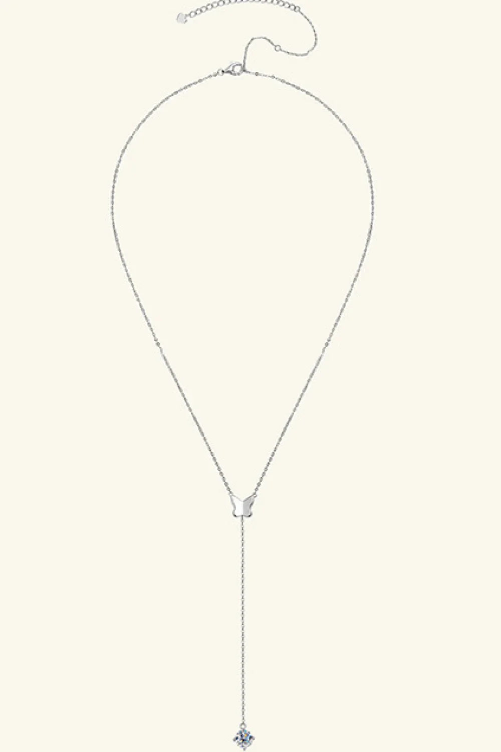 1 Carat Moissanite Sterling Silver Necklace With Sparkle - Southern Shores Clothing