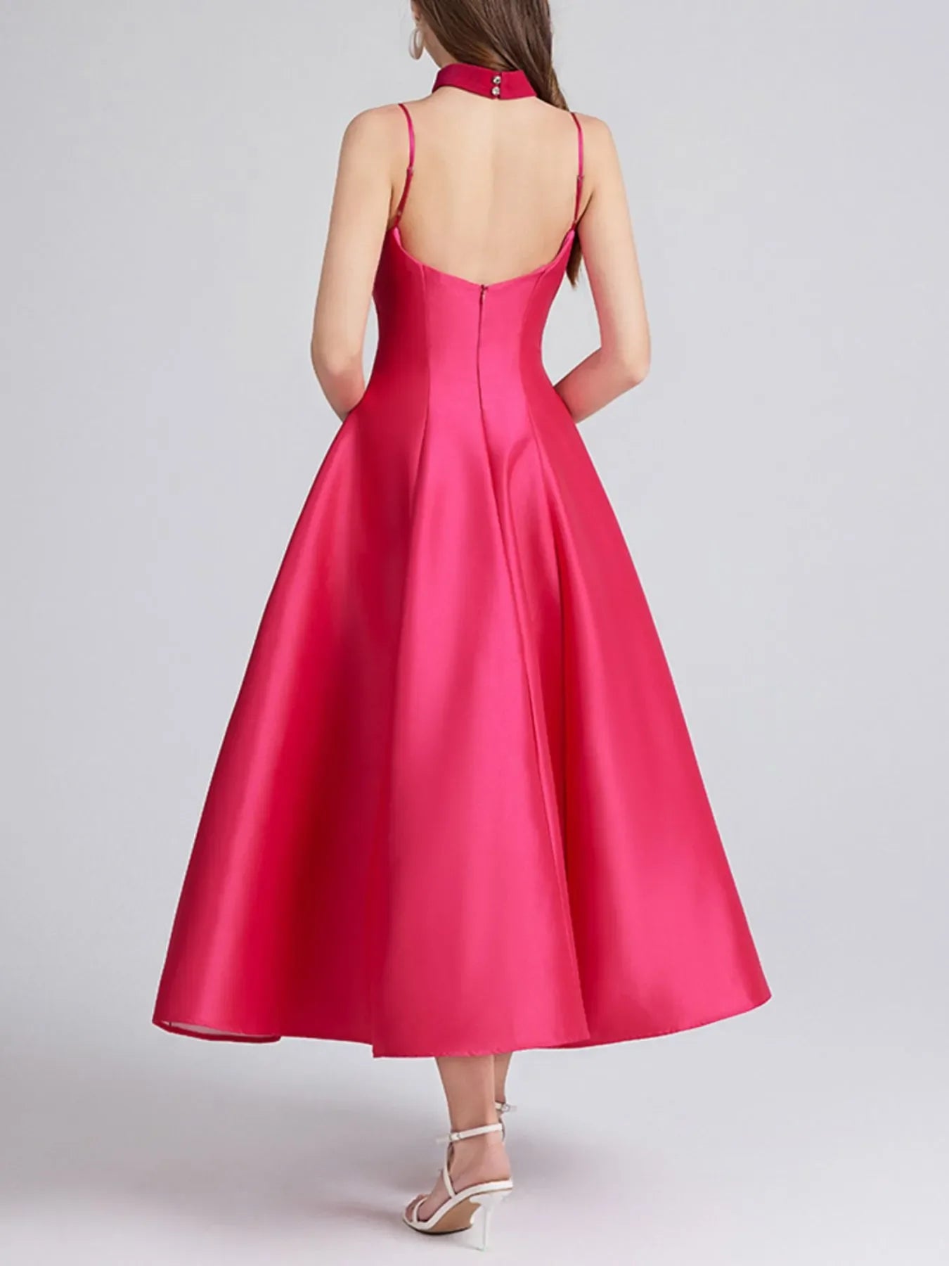 Sweetheart Spaghetti Strap Midi Mariner Dress Collar - Southern Shores Clothing