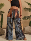 Plus Size Tie-Dye Wide Leg Casual Pants Comfortable - Southern Shores Clothing