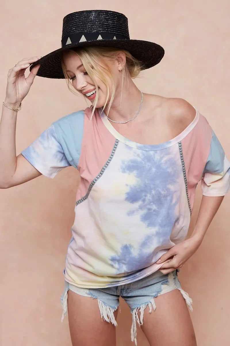 Tie Dye Cotton T Shirt Relaxed Fit Soft Breathable - Southern Shores Clothing