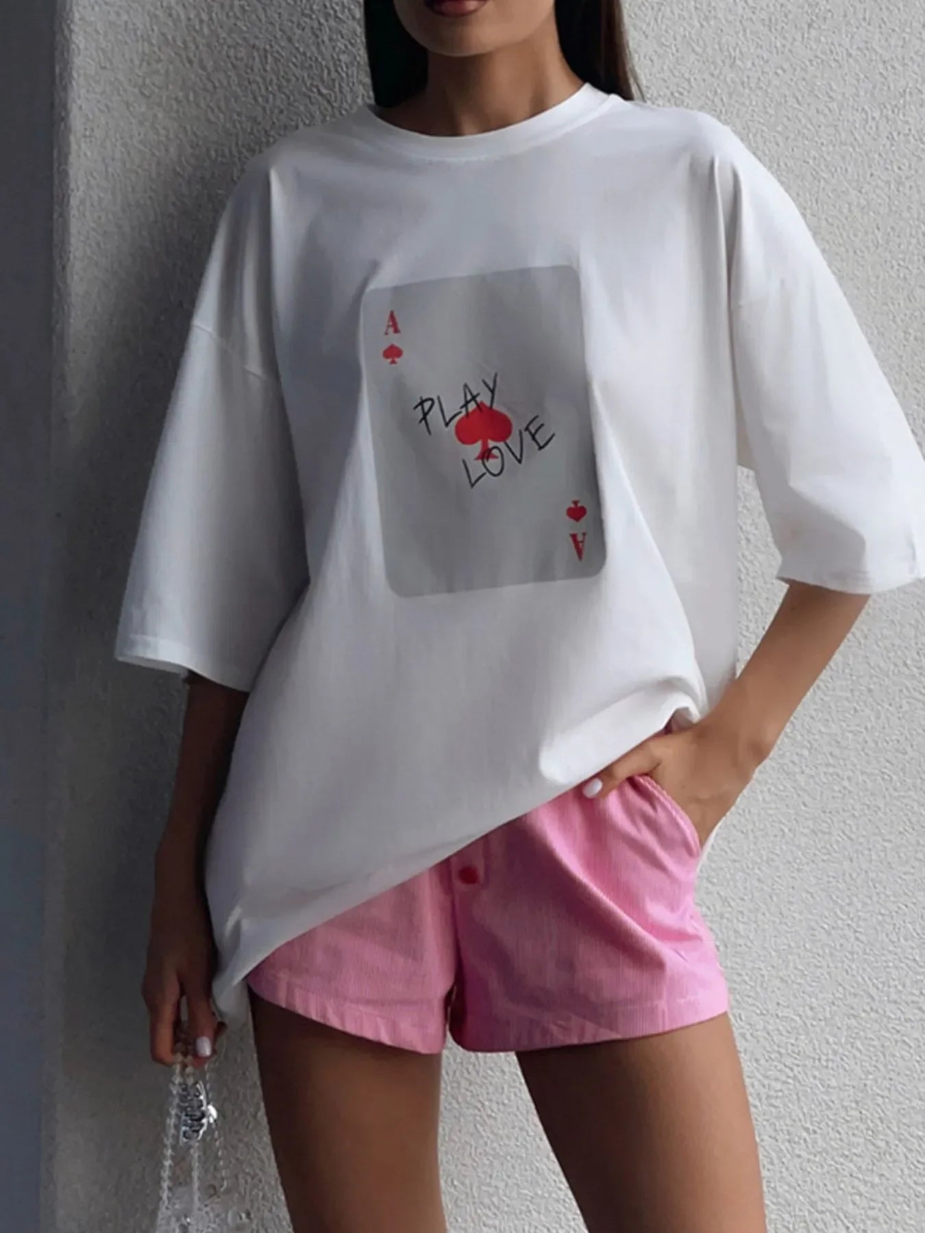 Oversized Round Neck Short Sleeve Tee With Relaxed Fit - Southern Shores Clothing