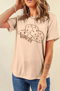 Hat Graphic Round Neck Short Sleeve T Shirt - Southern Shores Clothing