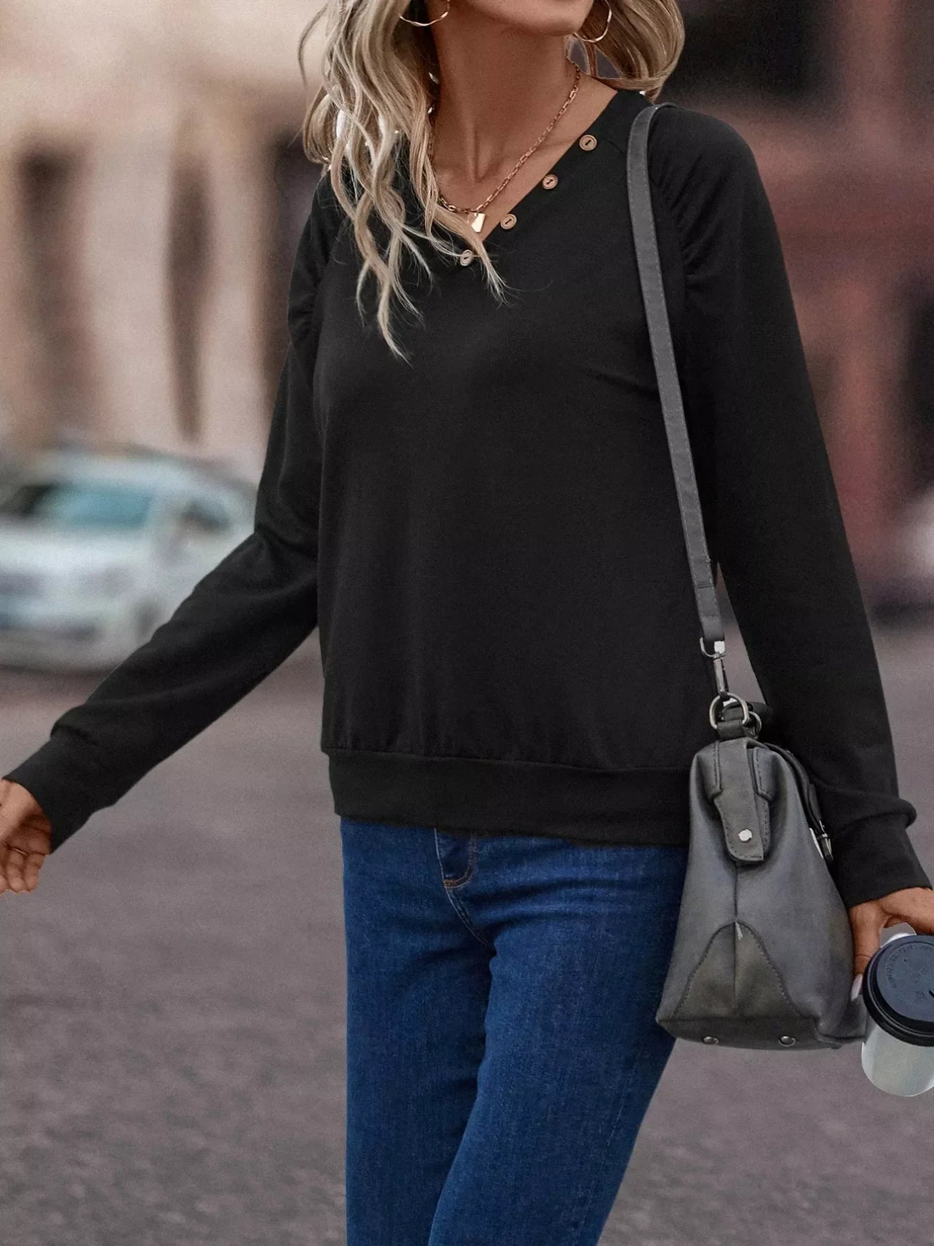 V-Neck Long Sleeve T-Shirt - Southern Shores Clothing