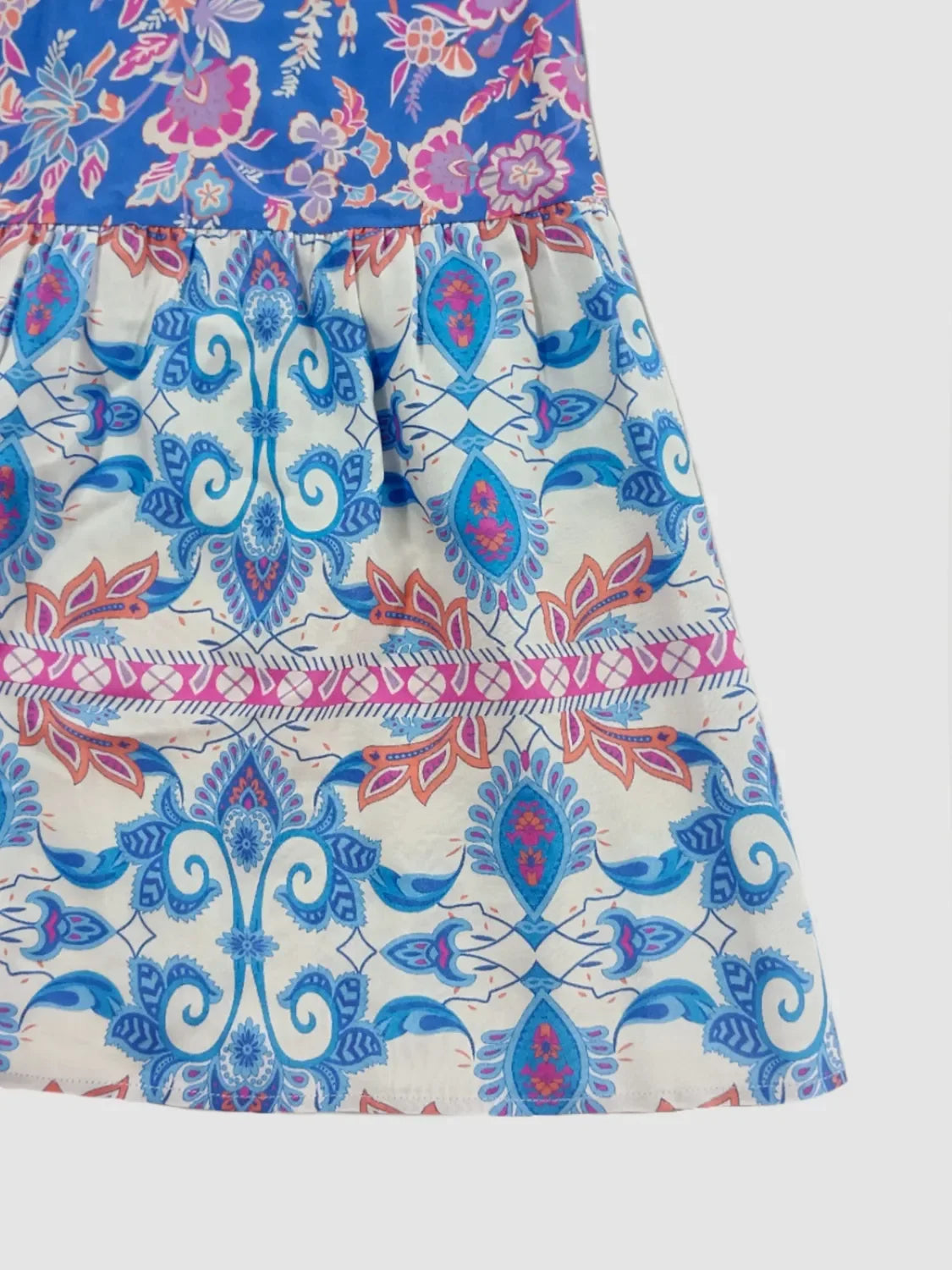 Smocked Off Shoulder Floral Top And Skirt Two Piece Set - Southern Shores Clothing