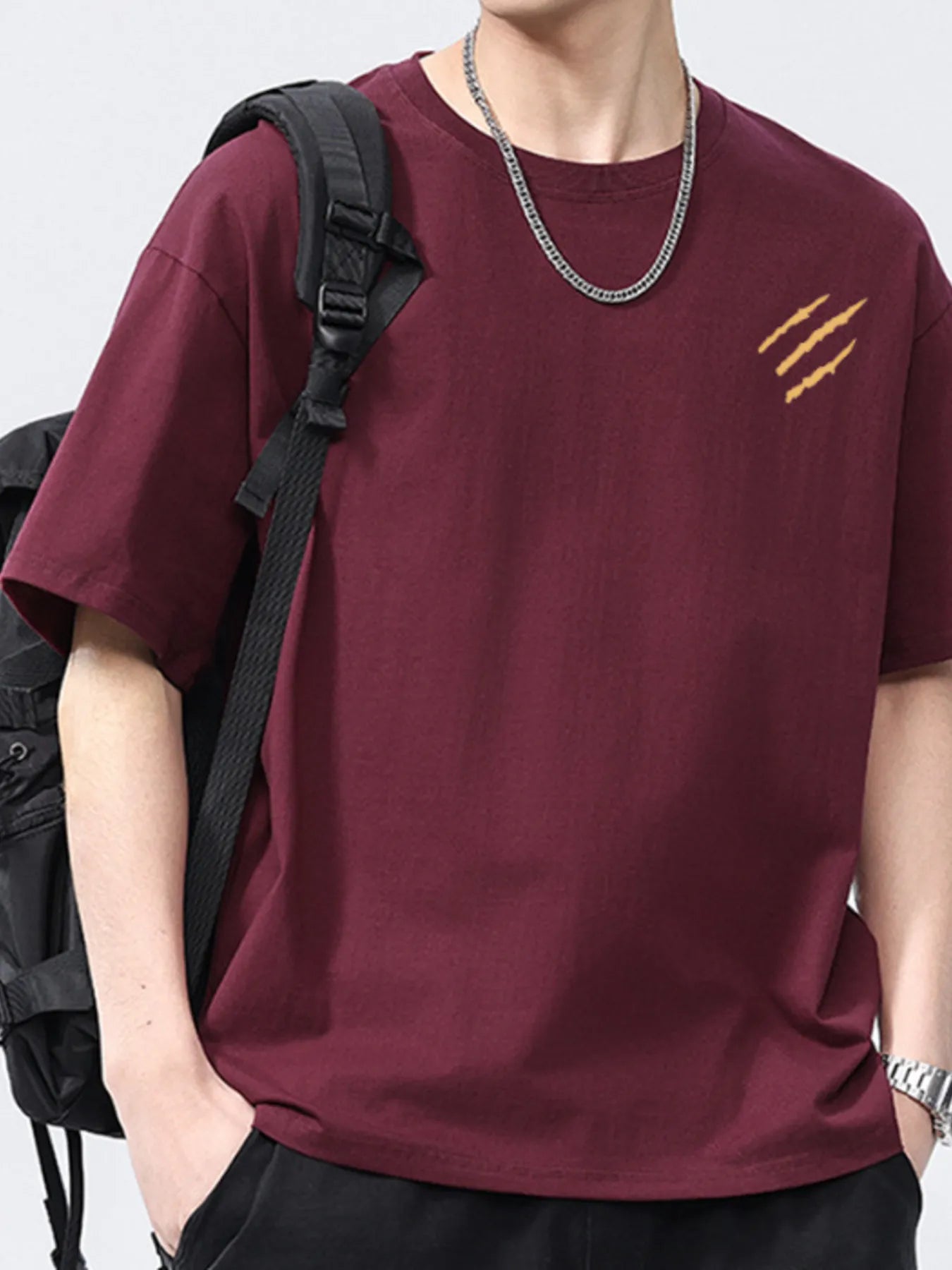 Men's Full Size Round Neck Short Sleeve T-Shirt Plus Size