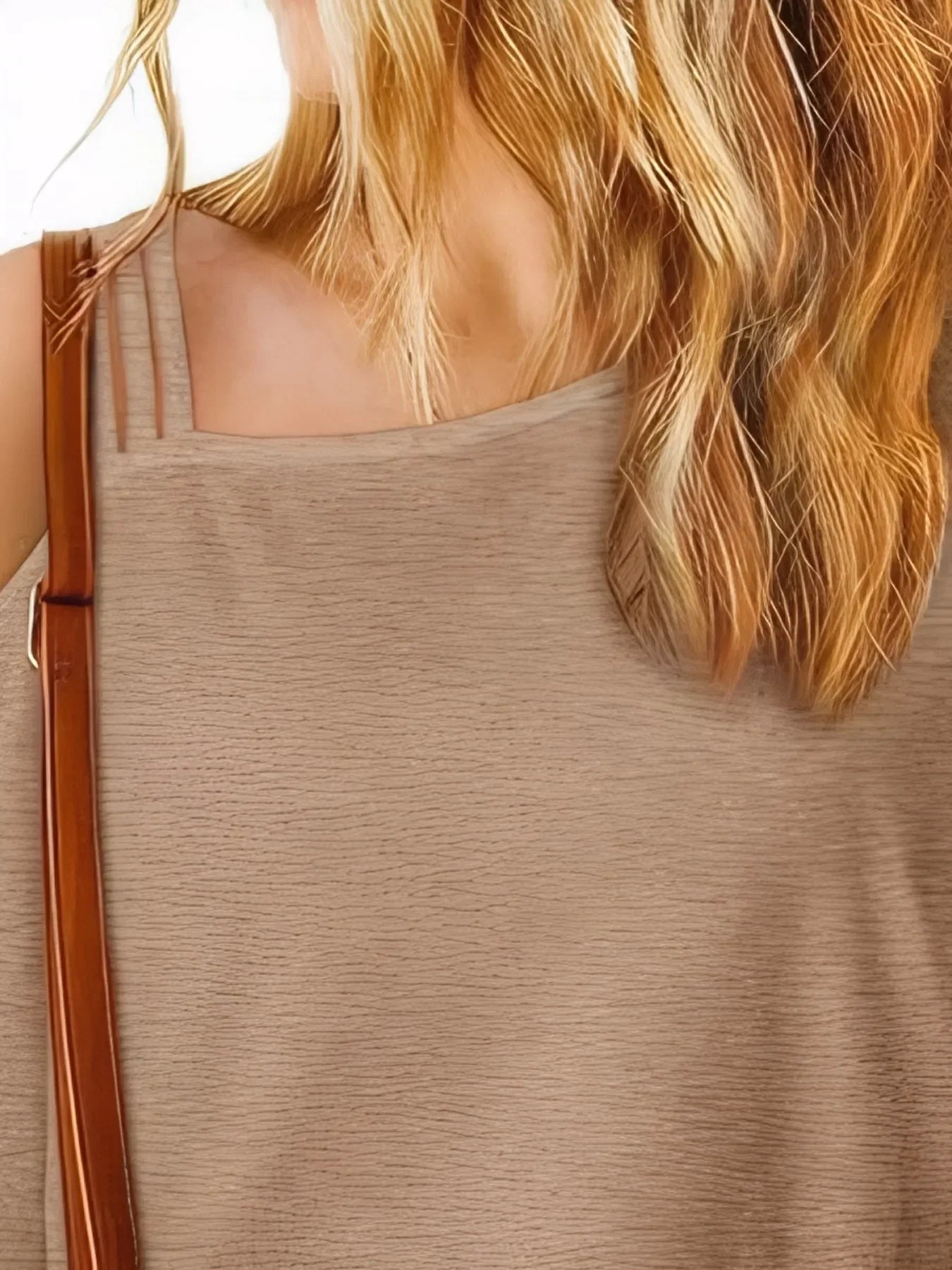 Asymmetrical Neck Half Sleeve Tee With Relaxed Fit - Southern Shores Clothing