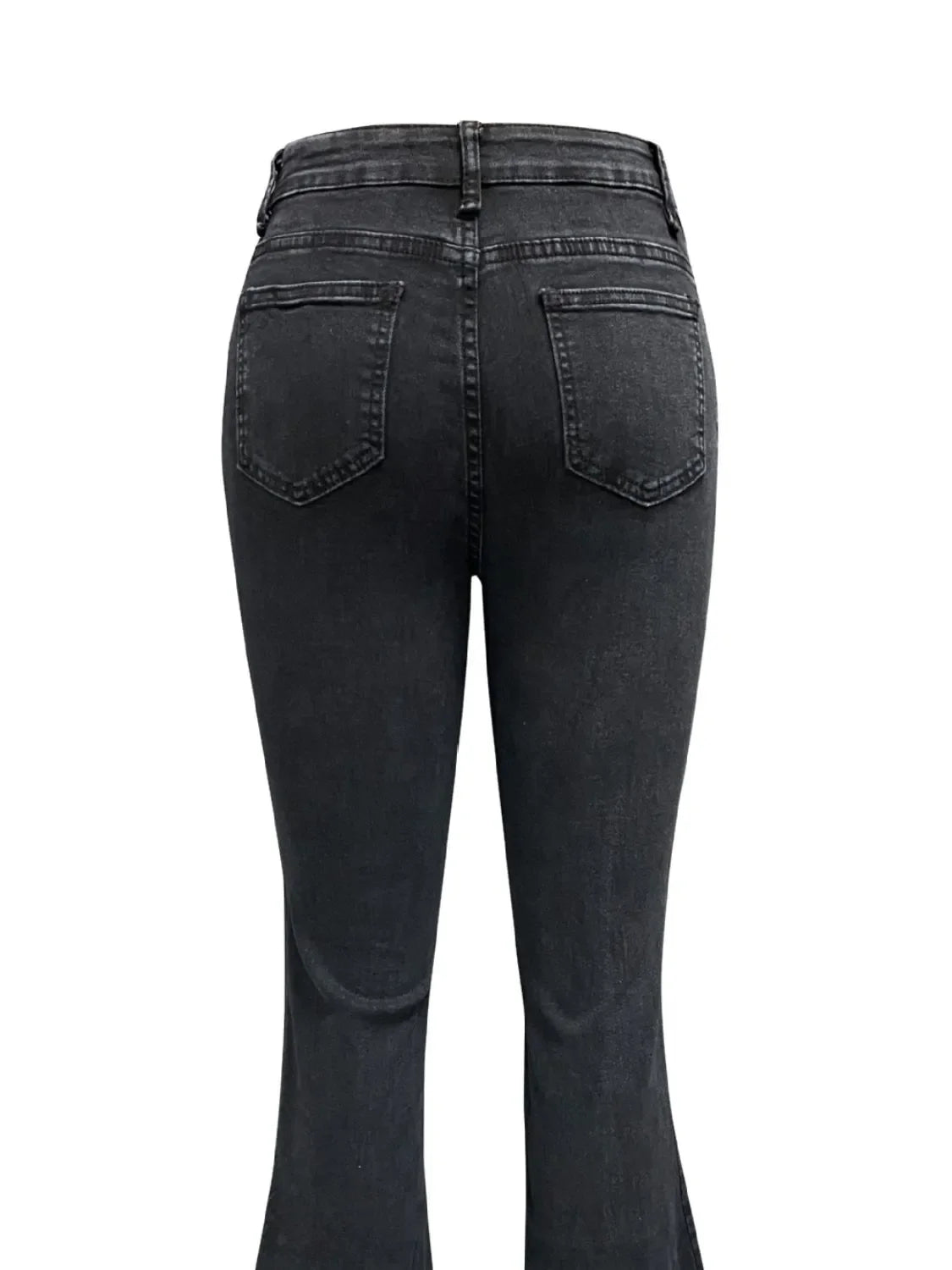 Stretch Denim Flare Jeans With Pockets For Everyday Comfort - Southern Shores Clothing