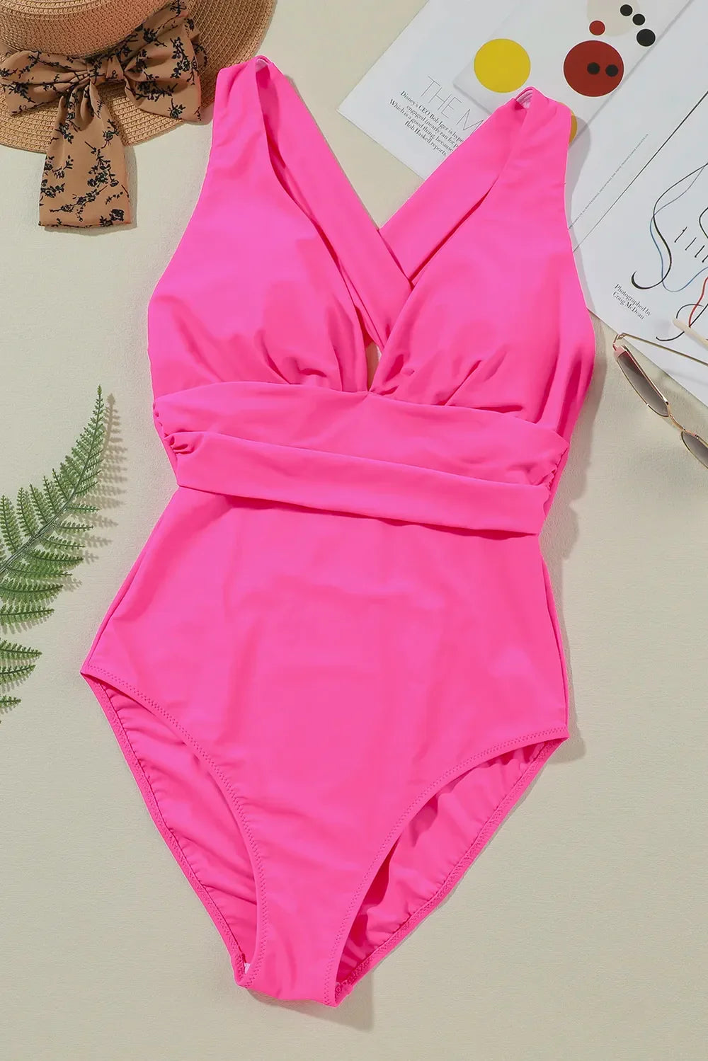Crisscross Wide-Strap One-Piece Swimsuit Removable Padding - Southern Shores Clothing