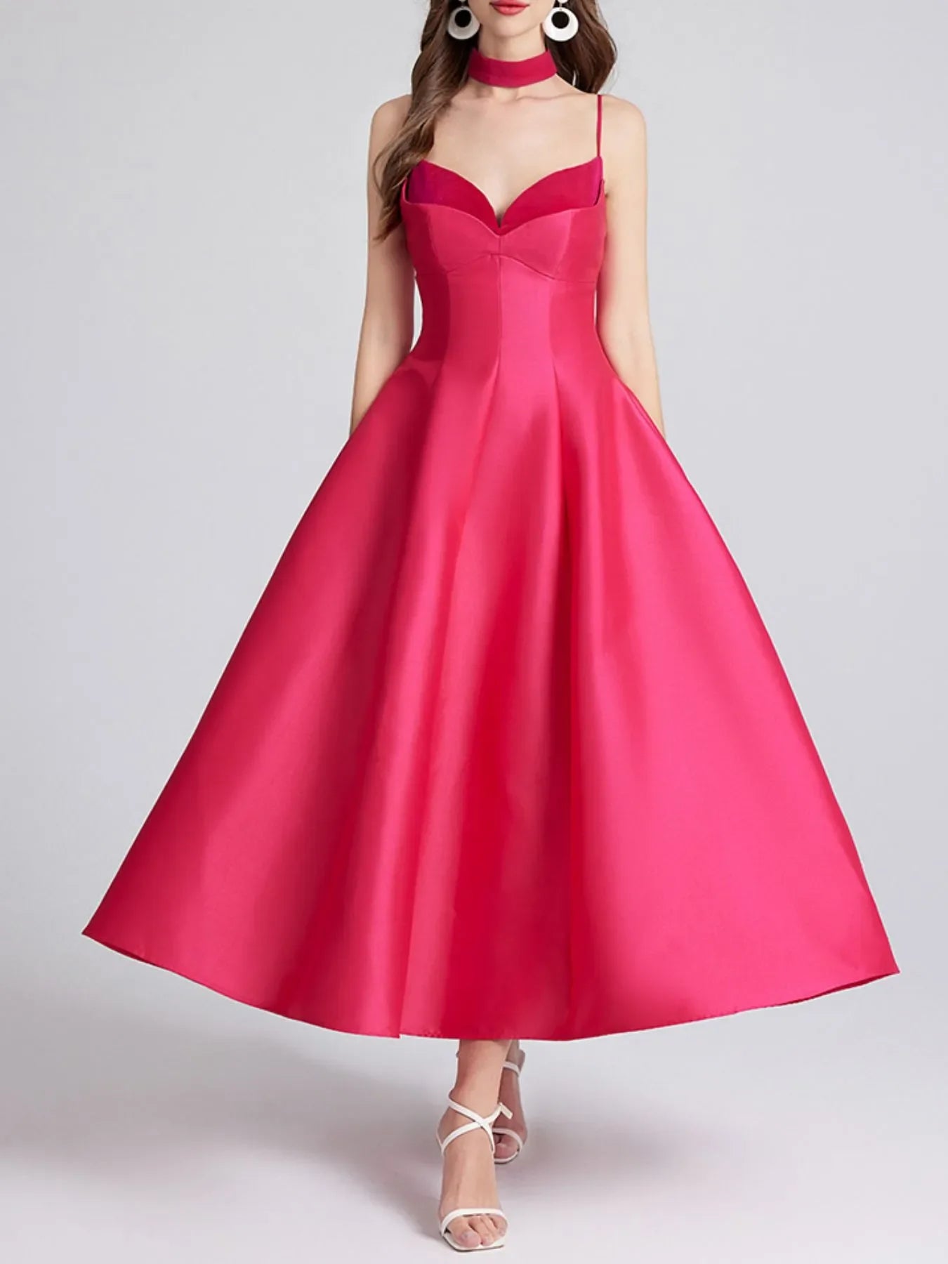 Sweetheart Spaghetti Strap Midi Mariner Dress Collar - Southern Shores Clothing