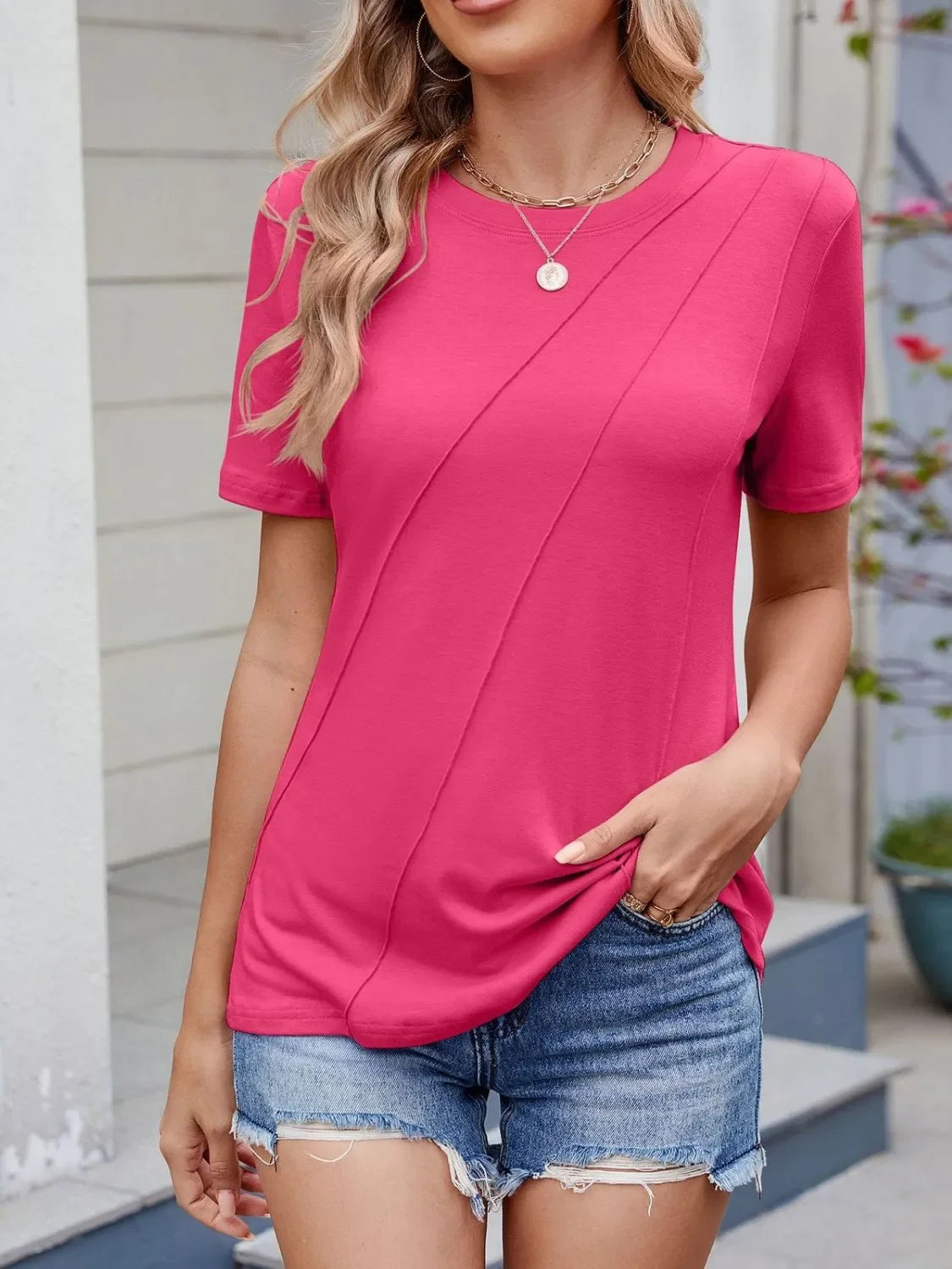 Round Neck Short Sleeve T-Shirt - Southern Shores Clothing