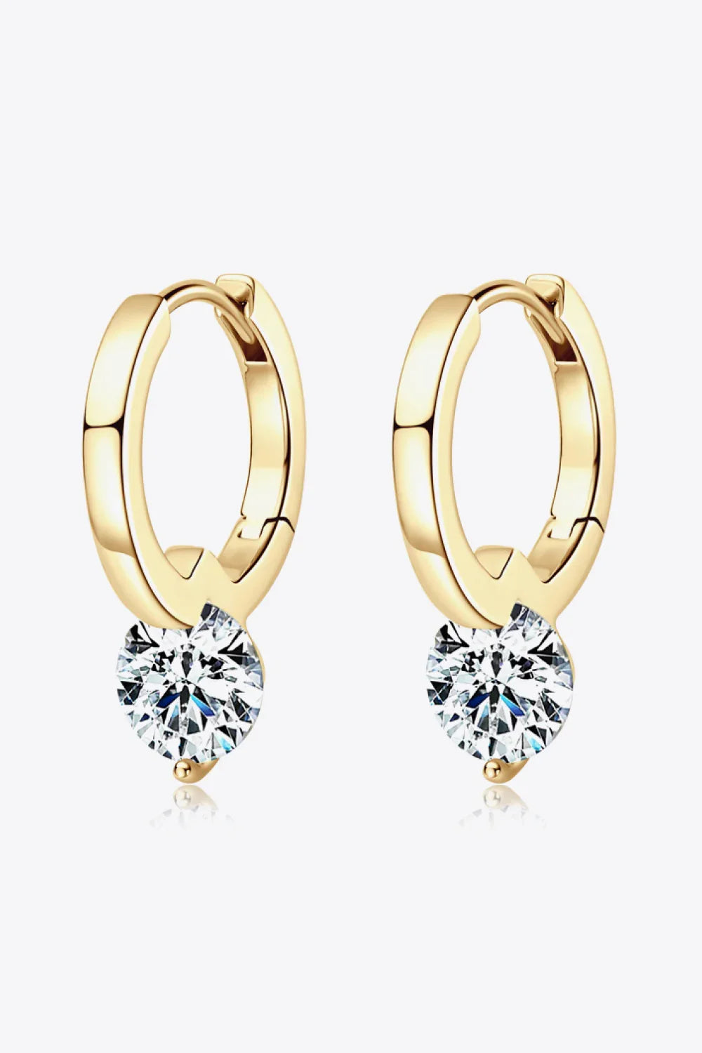 2 Carat Moissanite Sterling Silver Drop Earrings - Southern Shores Clothing
