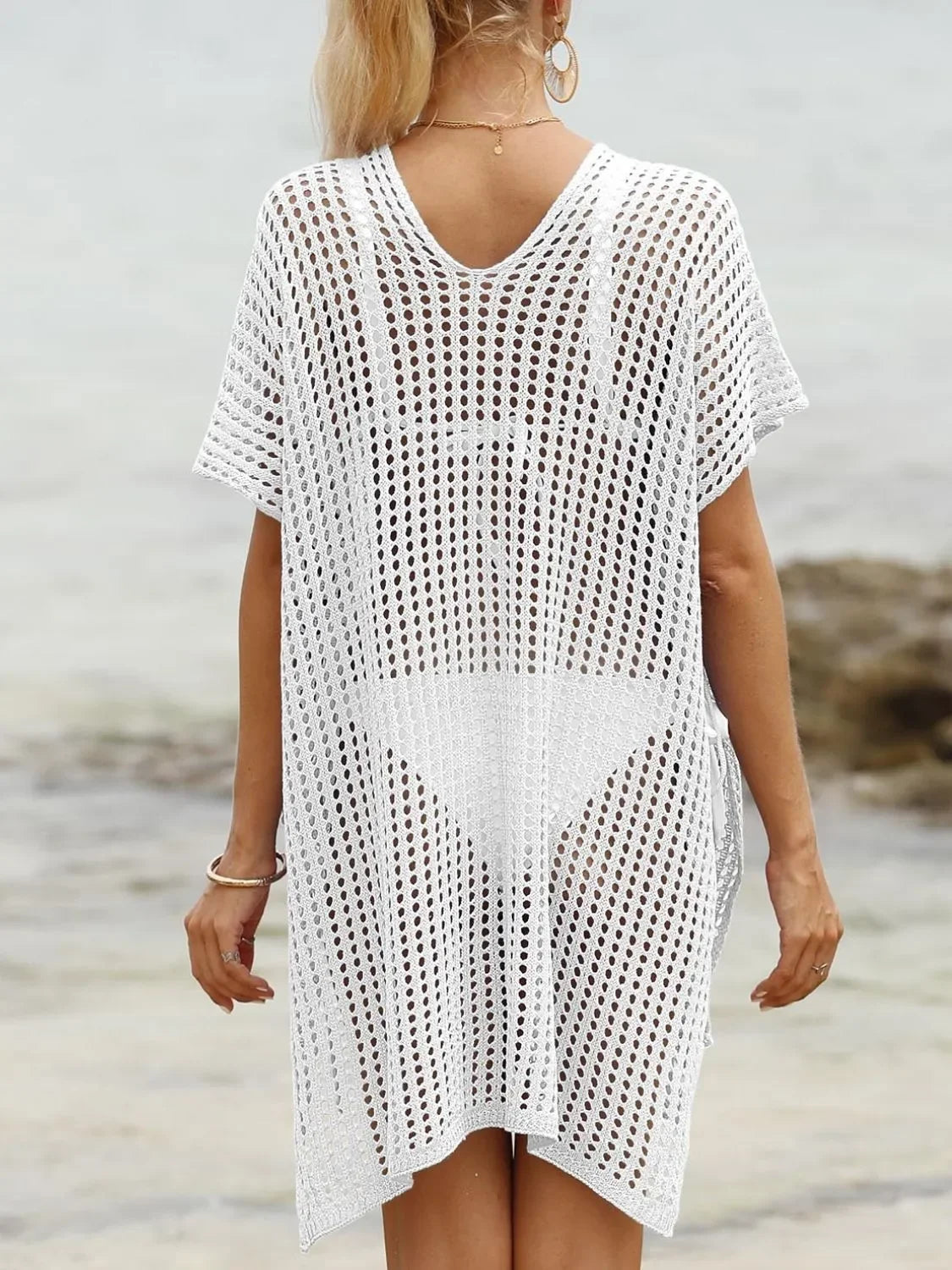 V-Neck Side Tied Swimwear Cover-Up One Size - Southern Shores Clothing