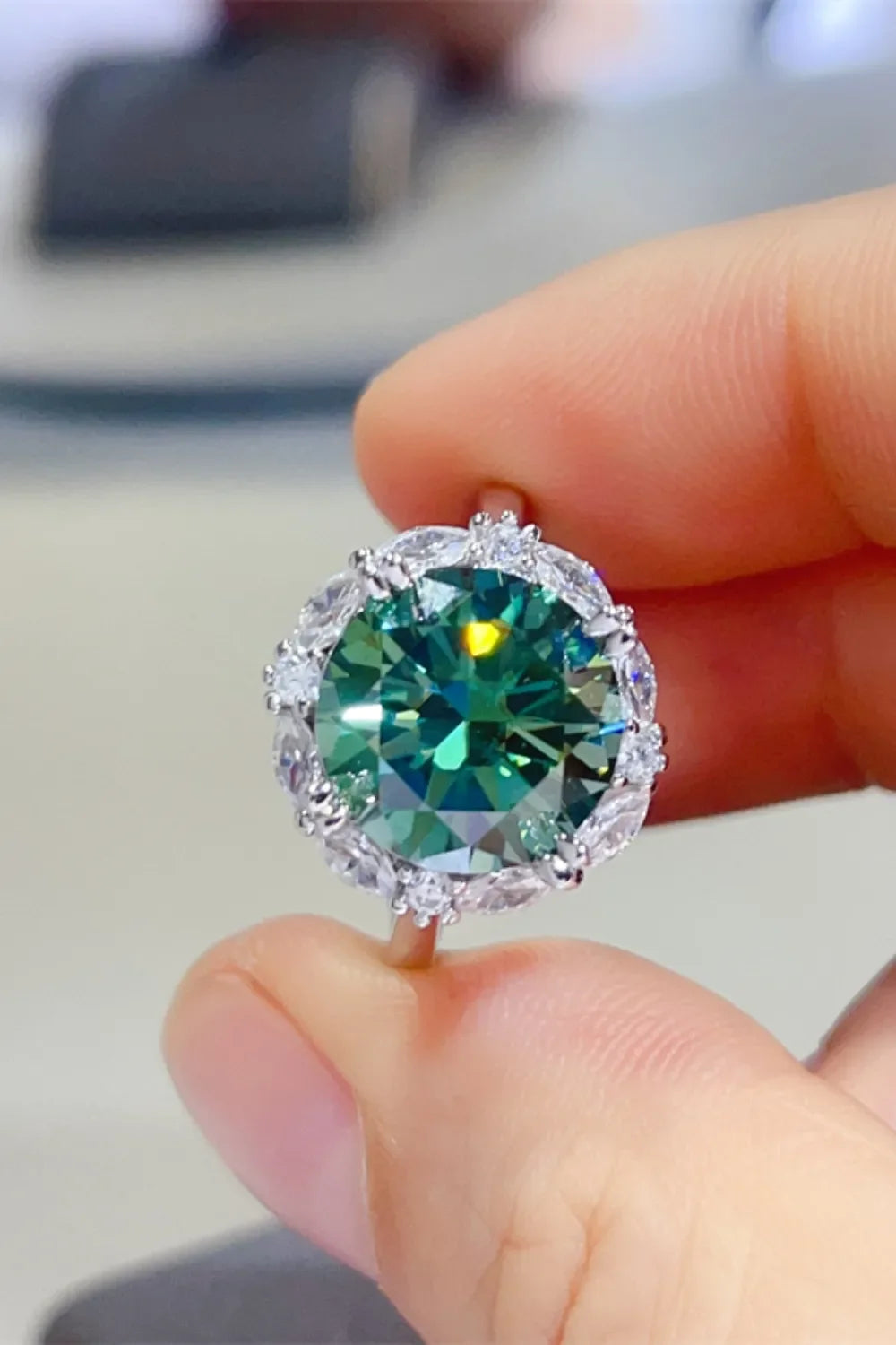 5 Carat Moissanite Sterling Silver Ring - Southern Shores Clothing