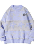 Coastal Star Pattern Ribbed Knitted Sweater - Southern Shores Clothing