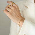Coastal Gold-Plated Titanium Steel Link Chain Bracelet - Southern Shores Clothing