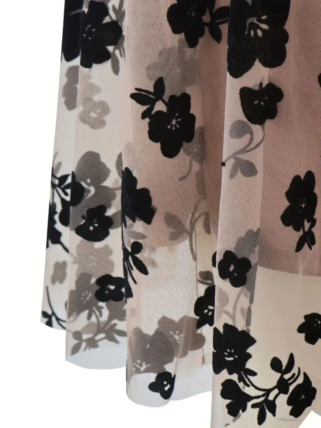 Floral Print High Waist Mini Skirt Lightweight Flowing - Southern Shores Clothing
