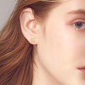 Moissanite Sterling Silver Butterfly Stud Earrings - Southern Shores Clothing