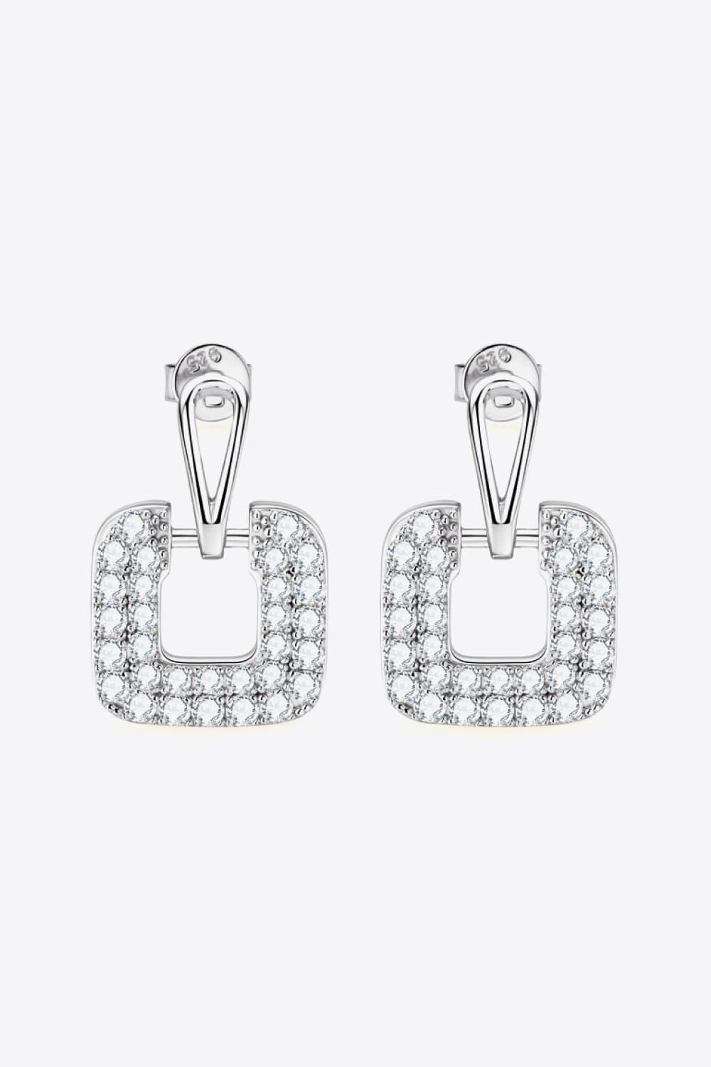 Sterling Silver 1.68 Carat Moissanite Drop Earrings - Southern Shores Clothing