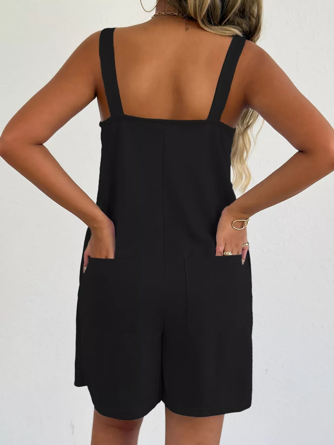 Sleeveless Romper With Side Pockets Versatile - Southern Shores Clothing