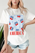 Patriotic America Graphic Crewneck T Shirt - Southern Shores Clothing