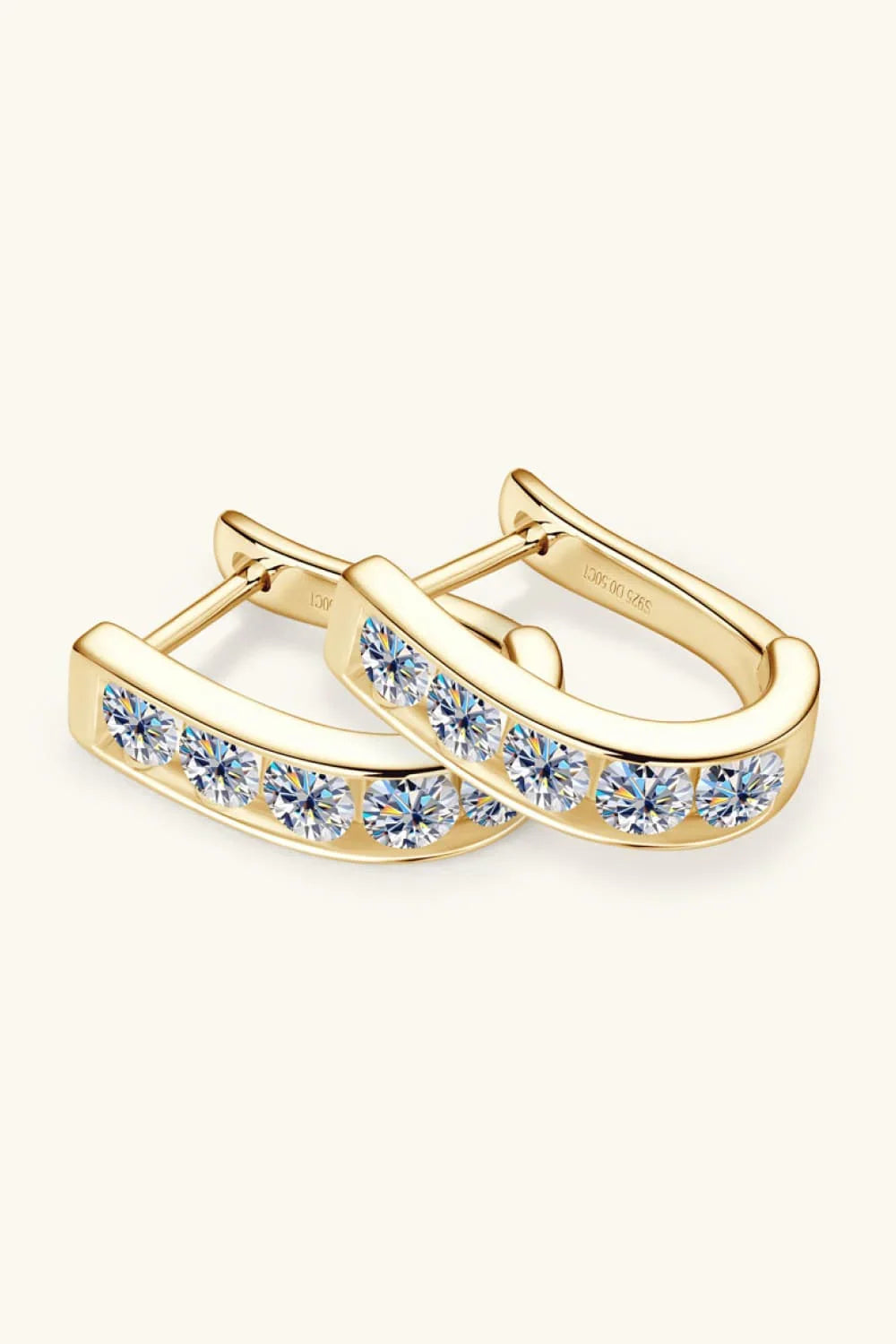 Moissanite Platinum-Plated Sterling Silver Earrings - Southern Shores Clothing