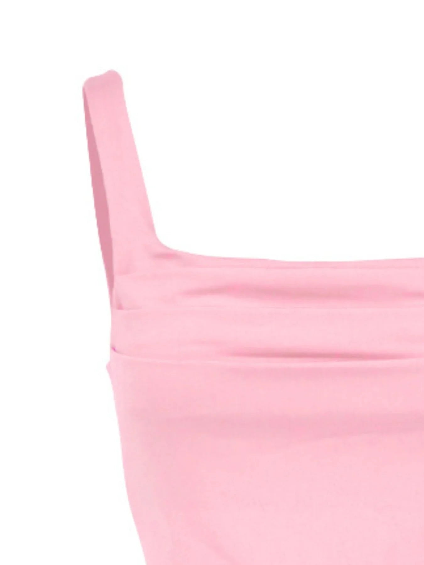 Ruched Square Neck Tank Top Polyester Stretch Sleeveless - Southern Shores Clothing