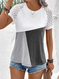 Raglan Sleeve Round Neck Tee With Stretch Fabric - Southern Shores Clothing