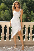 Fringed Asymmetrical Hem Dress - Southern Shores Clothing