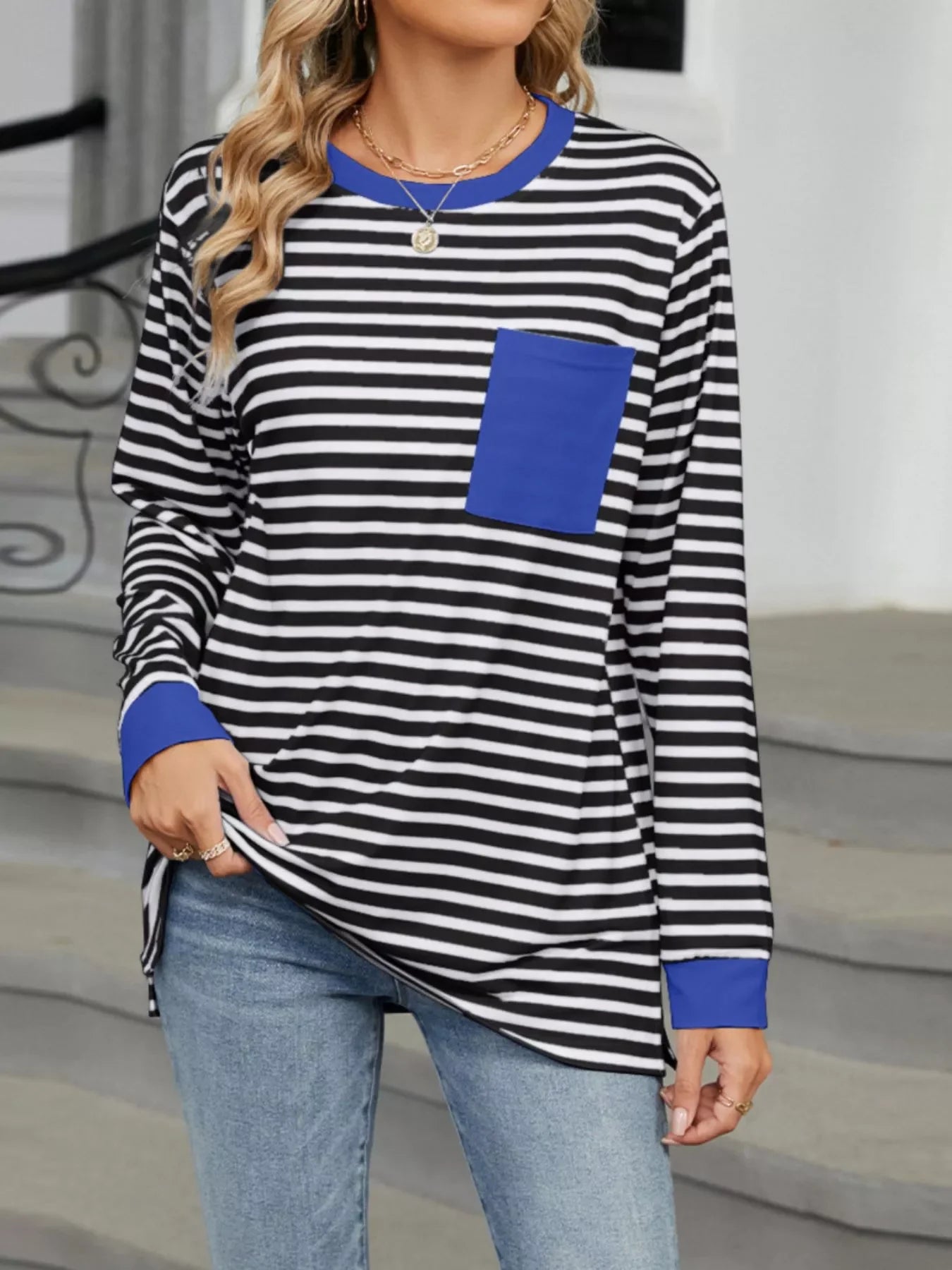 Striped Long Sleeve T-Shirt - Southern Shores Clothing