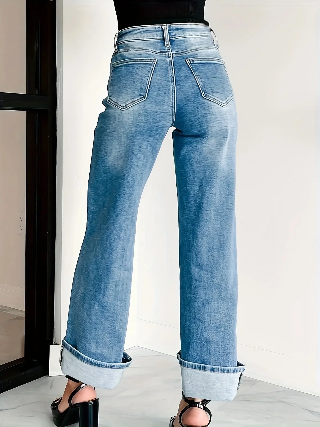 Charleston Inspired High-Waisted Wide-Leg Jeans - Southern Shores Clothing