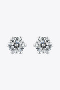 Minimalist Moissanite Stud Earrings In Sterling Silver - Southern Shores Clothing