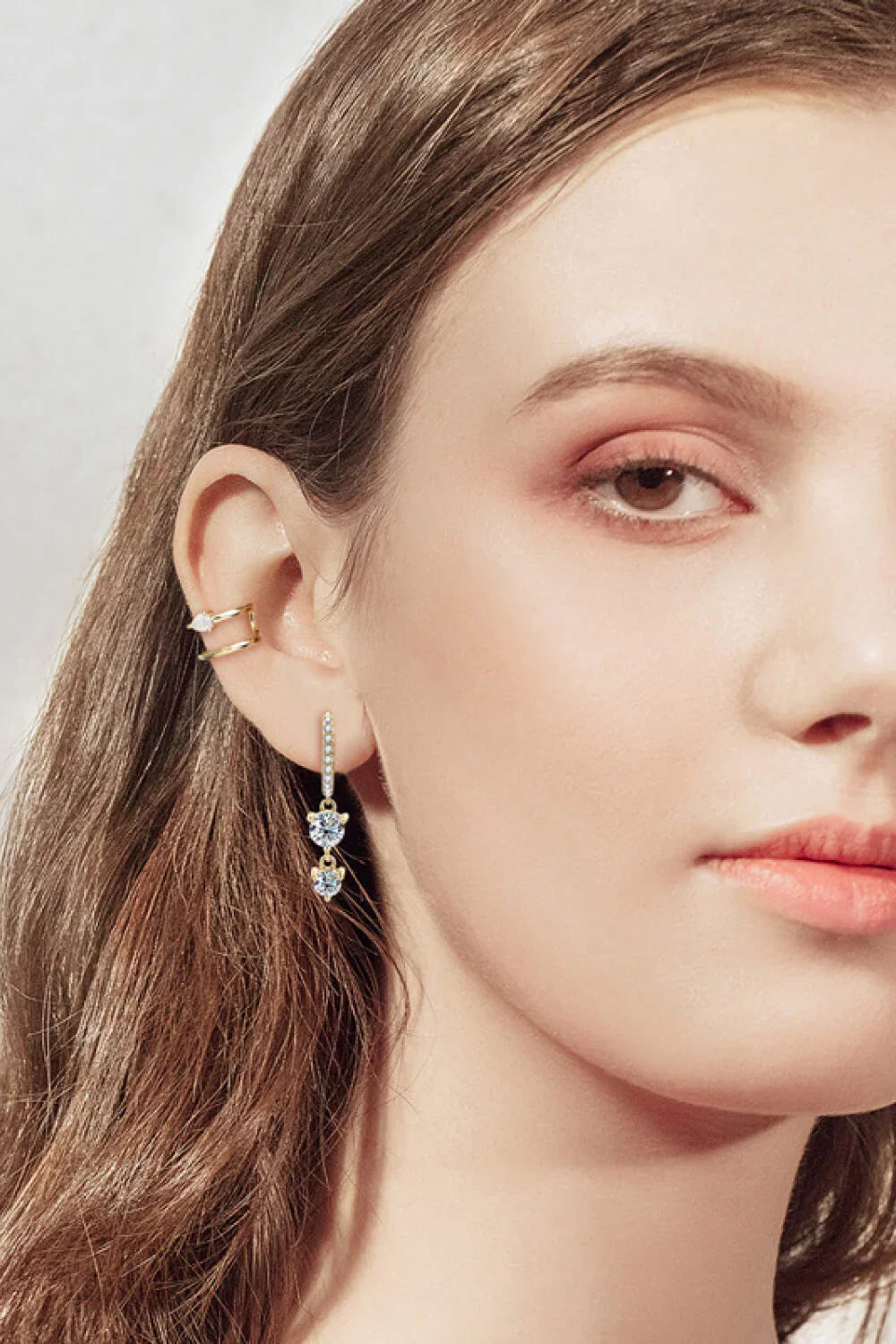 Lightweight Minimalist Moissanite Drop Earrings - Southern Shores Clothing