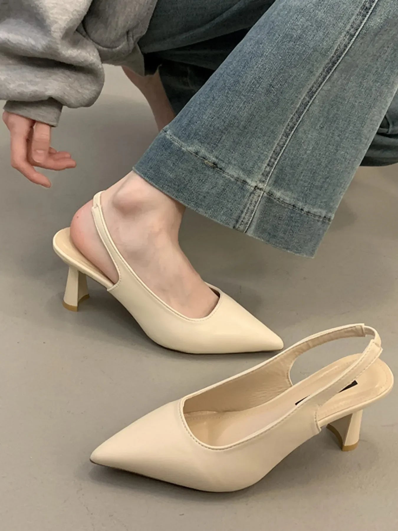 Point Toe Mid Heels Pumps Classic Style Comfort - Southern Shores Clothing