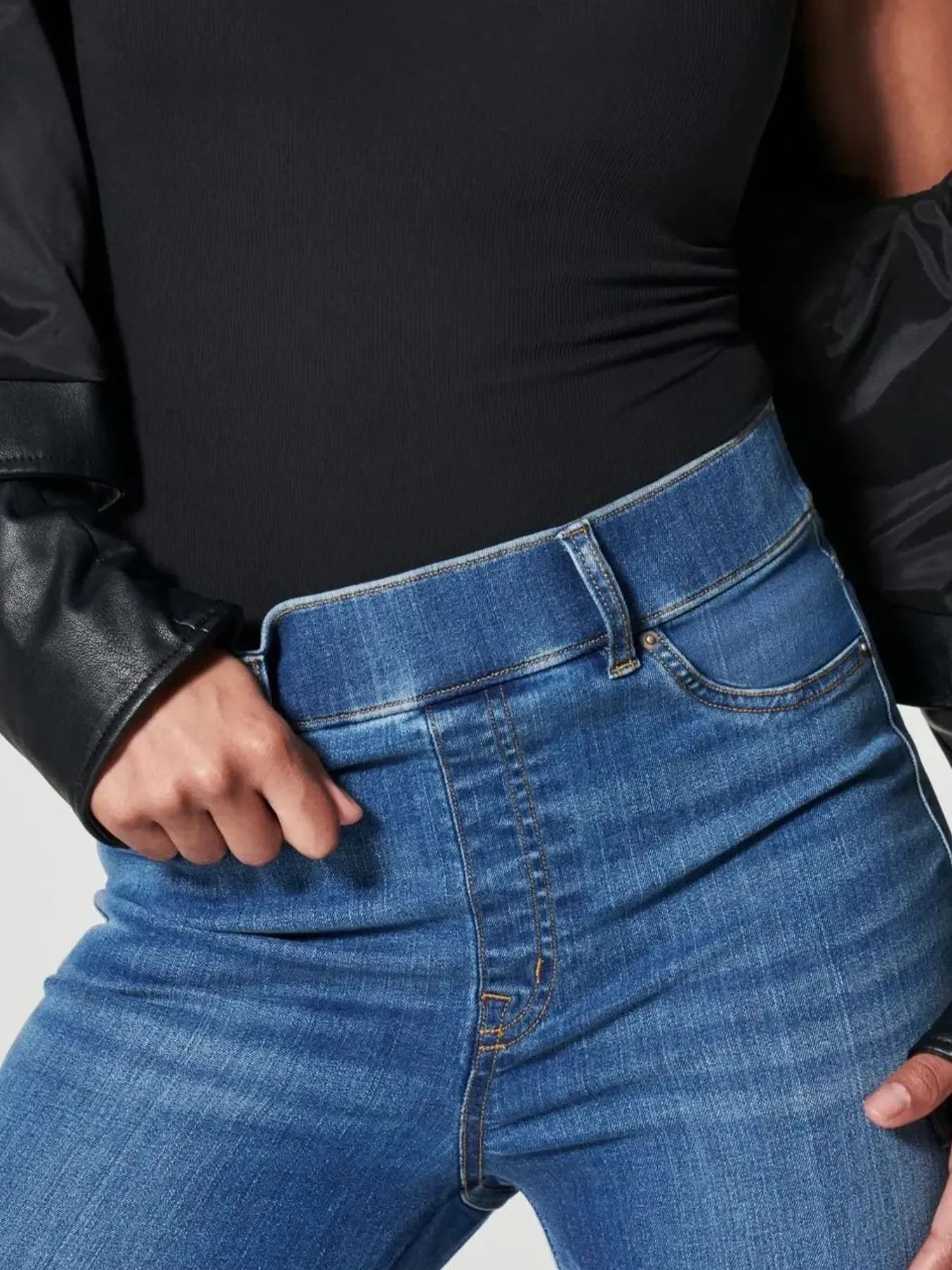 Coastal High-Waisted Flare Jeans Plus Size Stretch Denim - Southern Shores Clothing