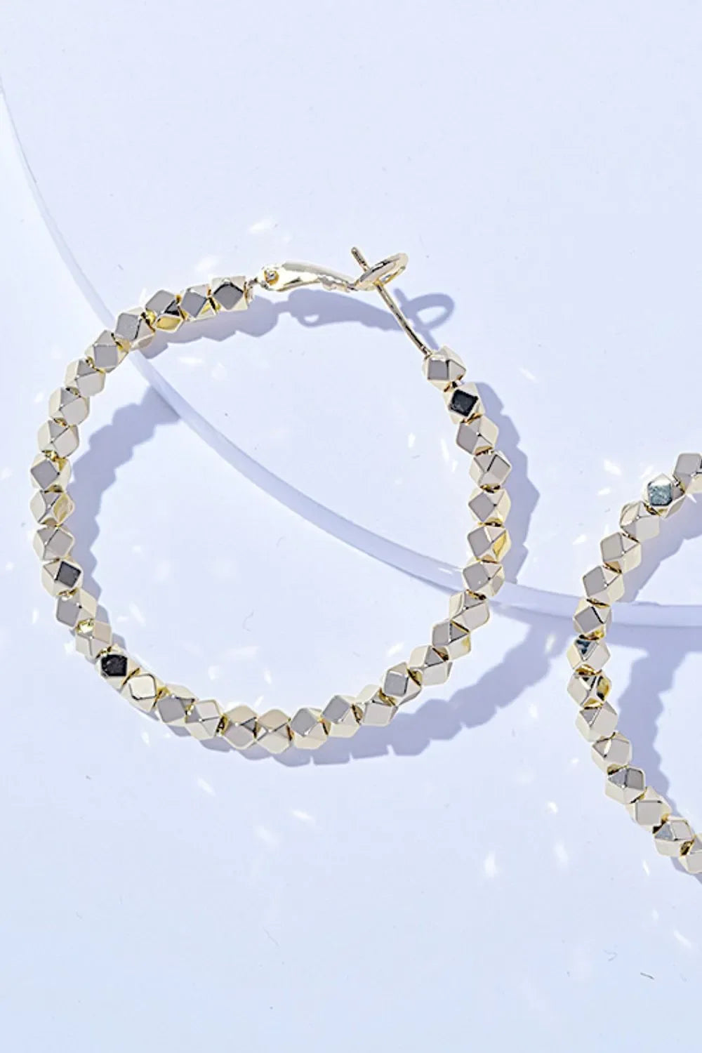 Lightweight Alloy Hoop Earrings With Polished Finish - Southern Shores Clothing