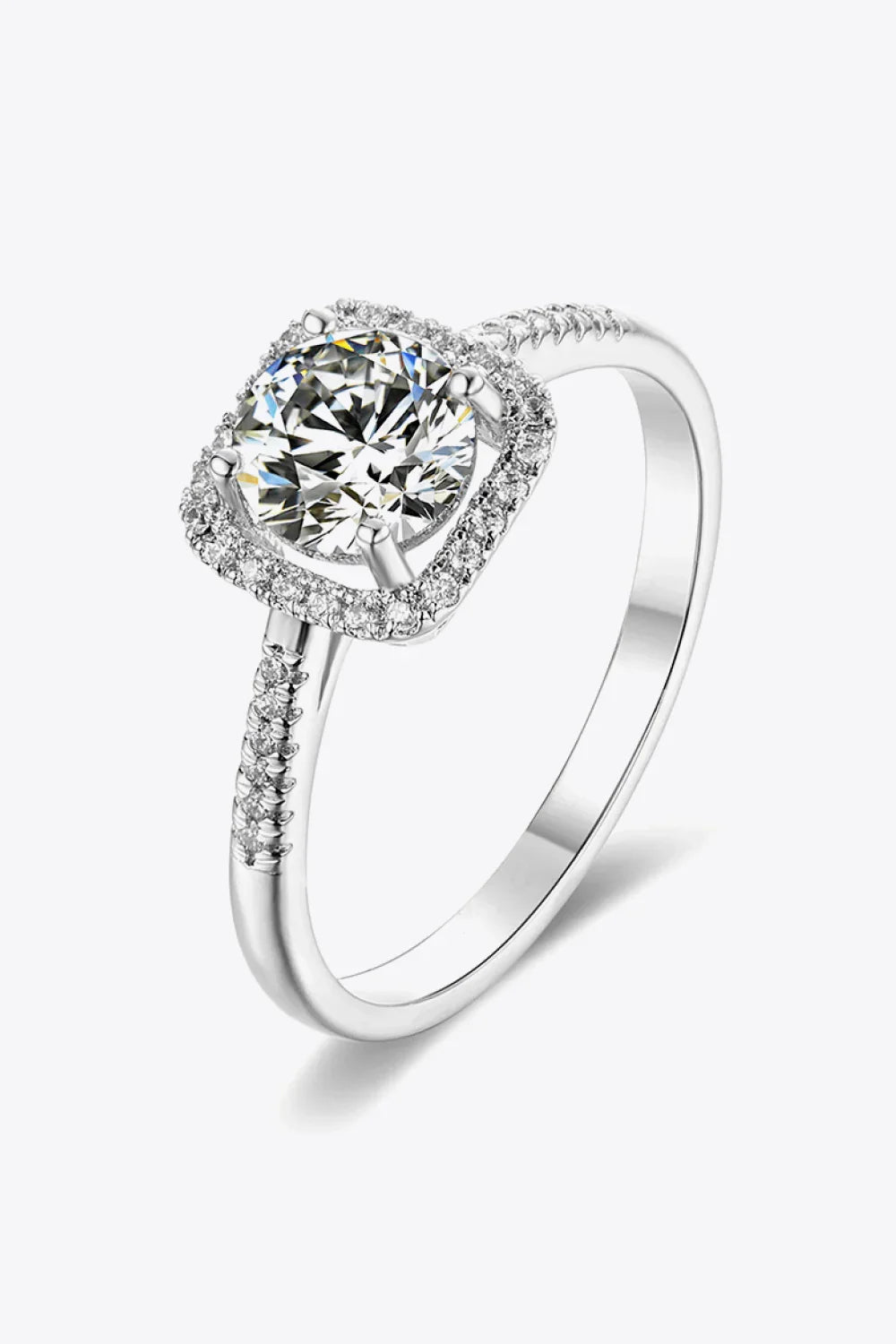 1 Carat Moissanite Zircon Ring Minimalist Design - Southern Shores Clothing