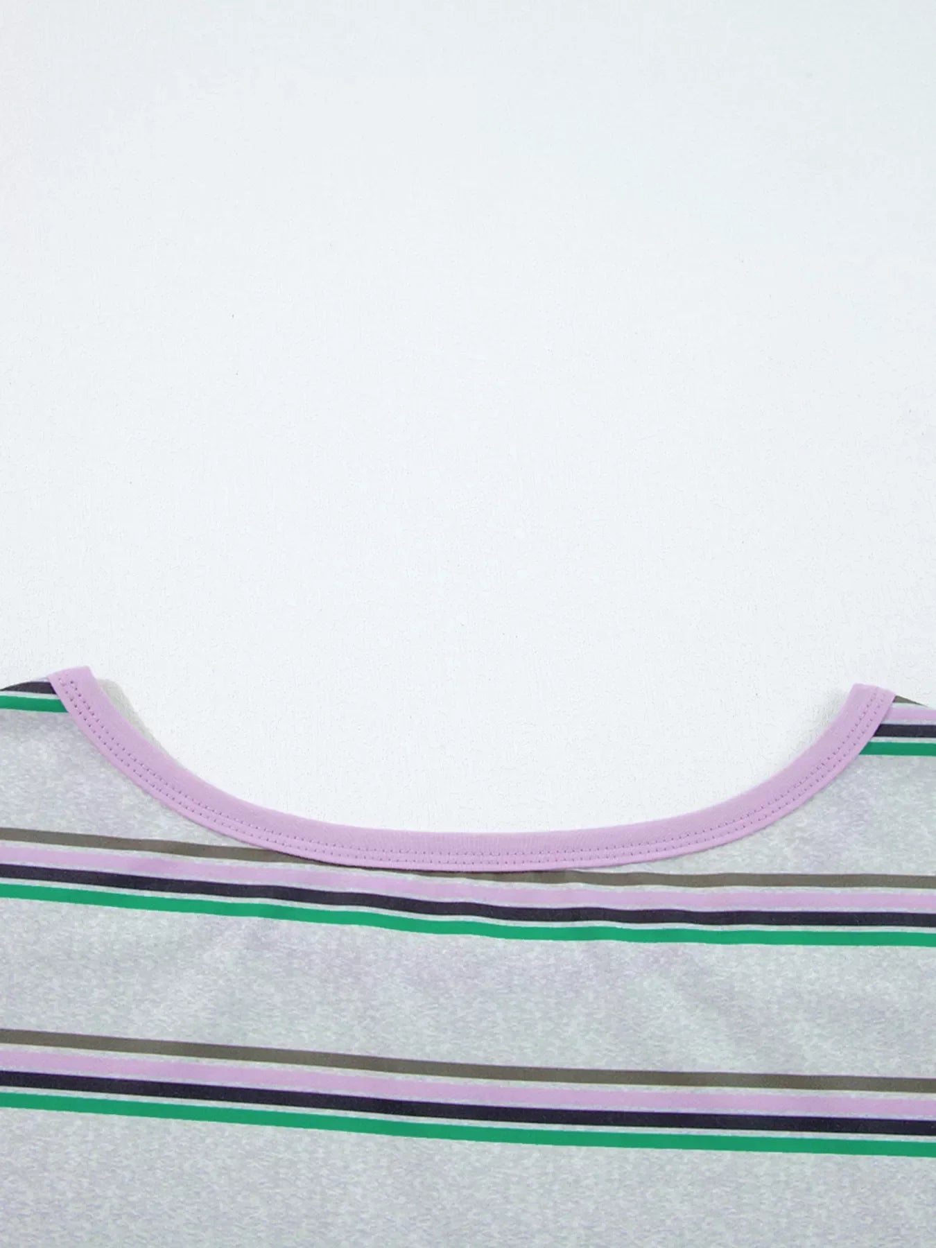 Stretch Stripe Oversize Drop Shoulder Long Sleeve T Shirt - Southern Shores Clothing