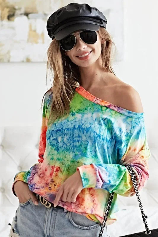 Tie Dye Soft Knit Jersey T Shirt For Outings - Southern Shores Clothing