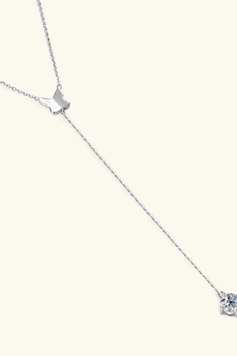 1 Carat Moissanite Sterling Silver Necklace With Sparkle - Southern Shores Clothing