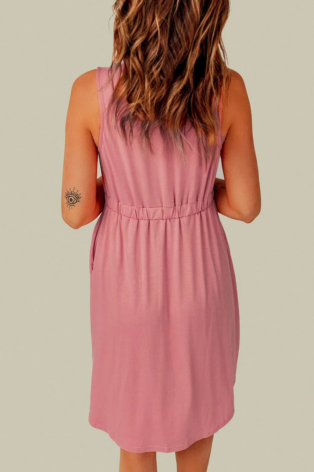 Casual Sleeveless Button Down Mini Magic Dress - Southern Shores Clothing