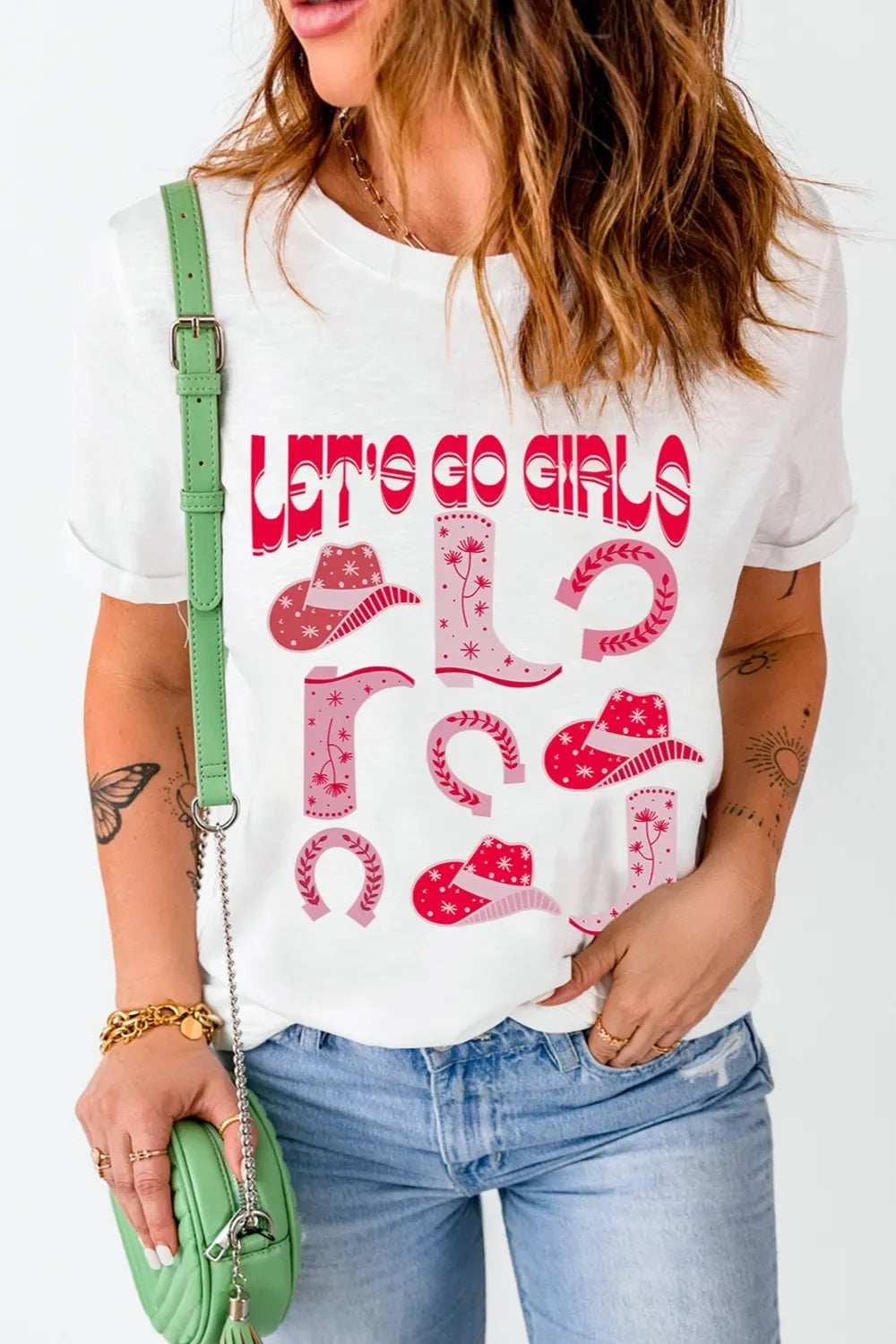 Graphic Round Neck Short Sleeve T Shirt With Stretch - Southern Shores Clothing