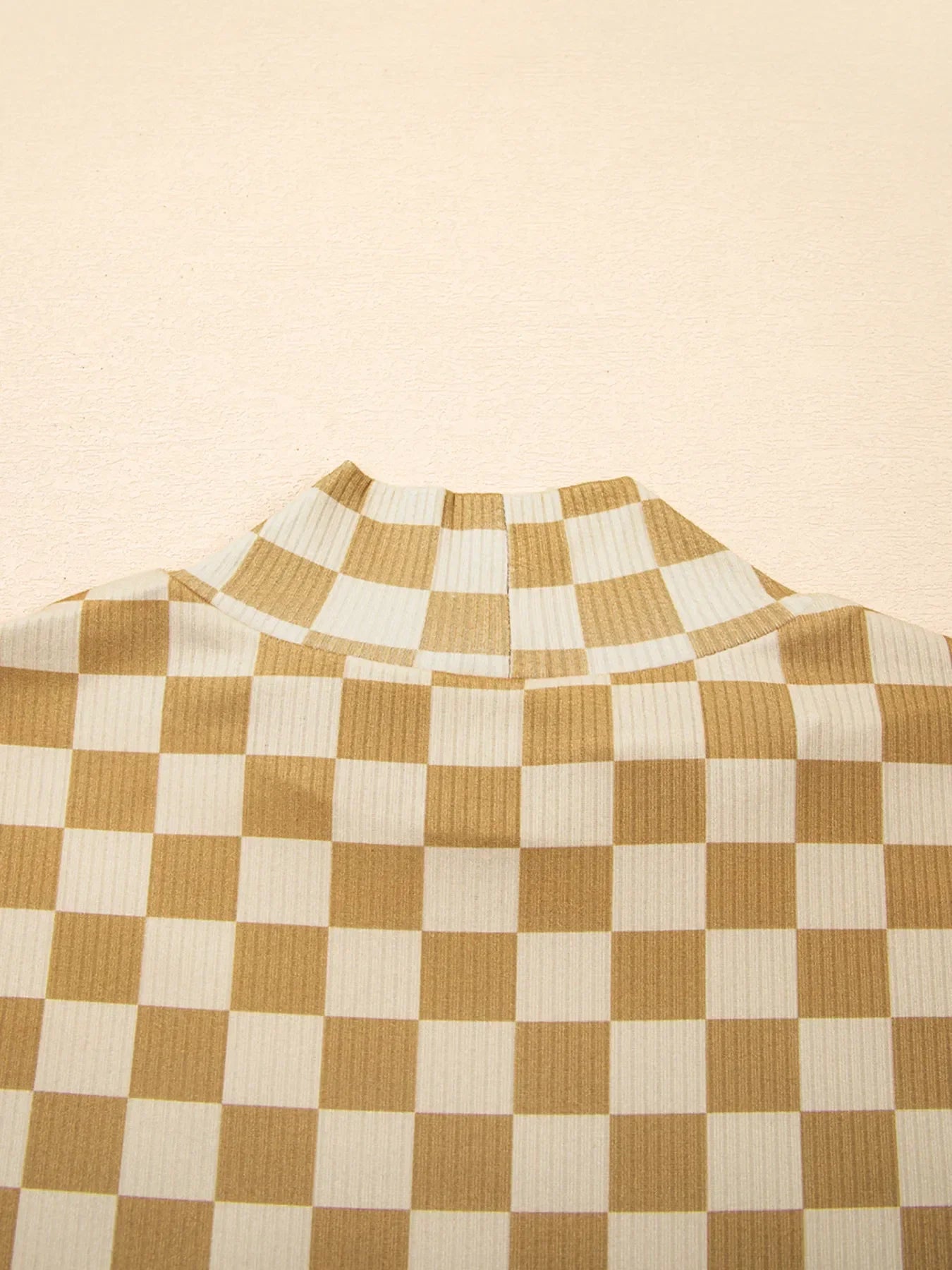 Check Pattern Turtleneck Slim Long Sleeve Tee - Southern Shores Clothing