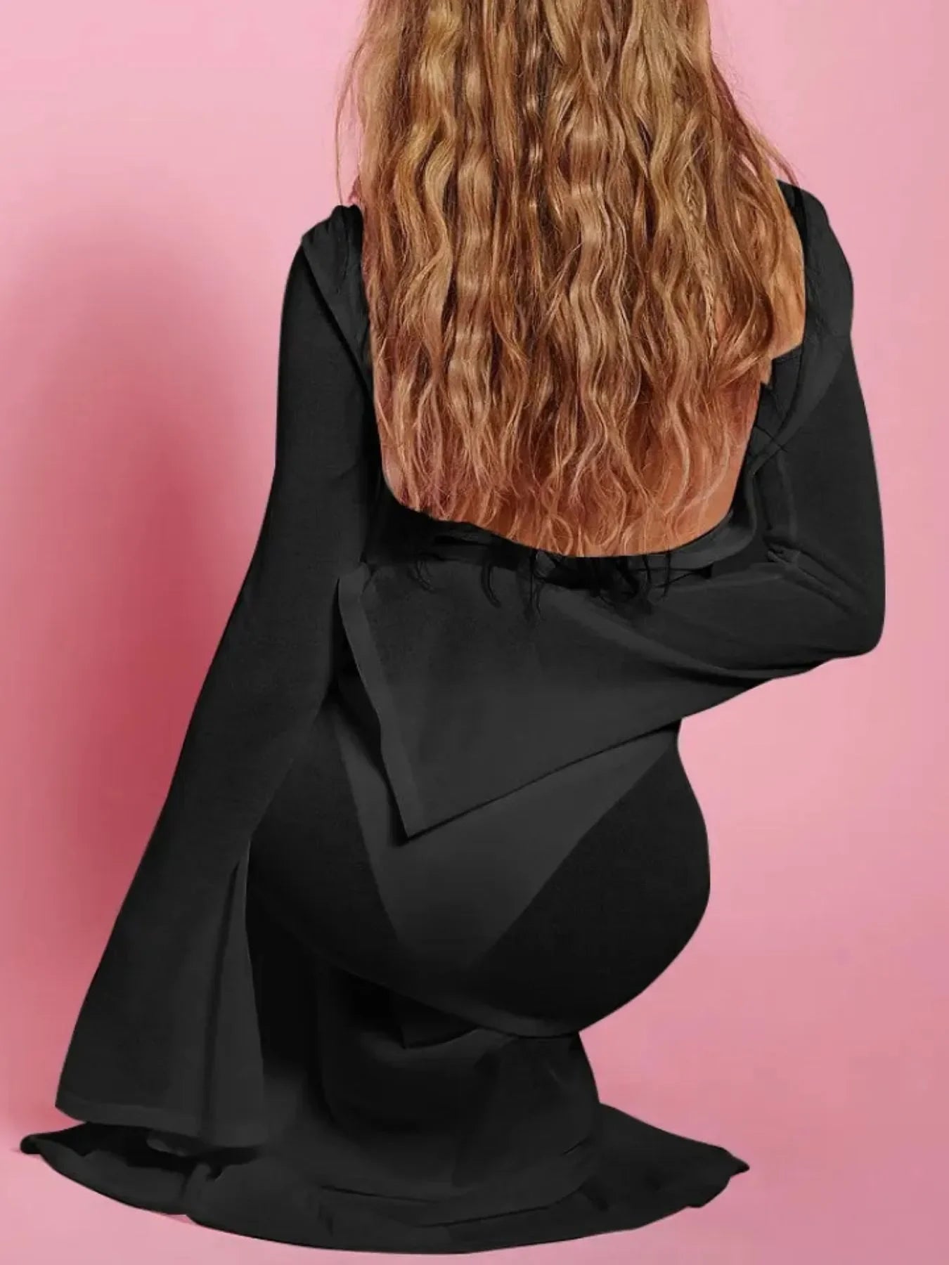 Backless Long Sleeve Maxi Cover-Up For Beach Days - Southern Shores Clothing