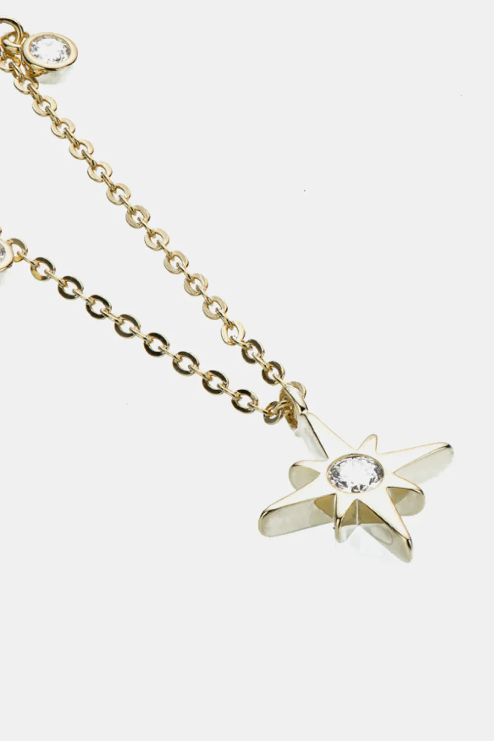 Sterling Silver Moissanite North Star Pendant Necklace - Southern Shores Clothing