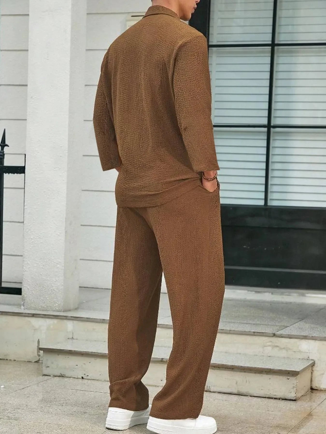 Men's Plus Size Long Sleeve Top and Pants Set - Southern Shores Clothing