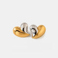 18K Gold Plated Stainless Steel Heart Stud Earrings - Southern Shores Clothing