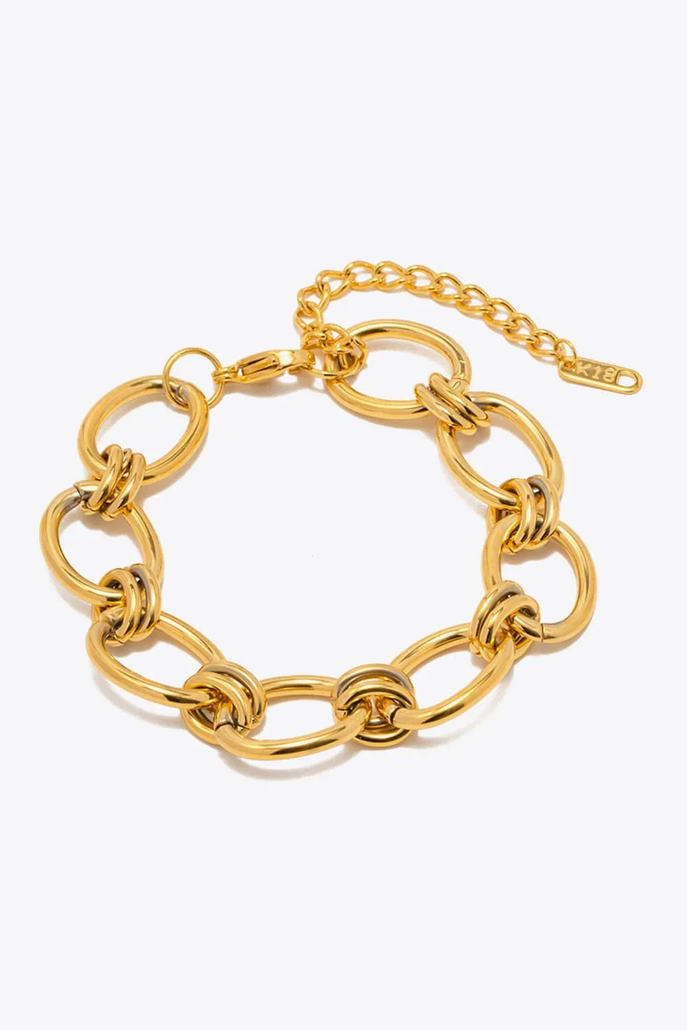Chunky Chain Stainless Steel Bracelet With 18K Gold Plating - Southern Shores Clothing