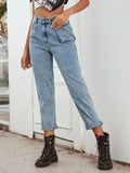Charleston Inspired High Waist Straight Leg Jeans - Southern Shores Clothing
